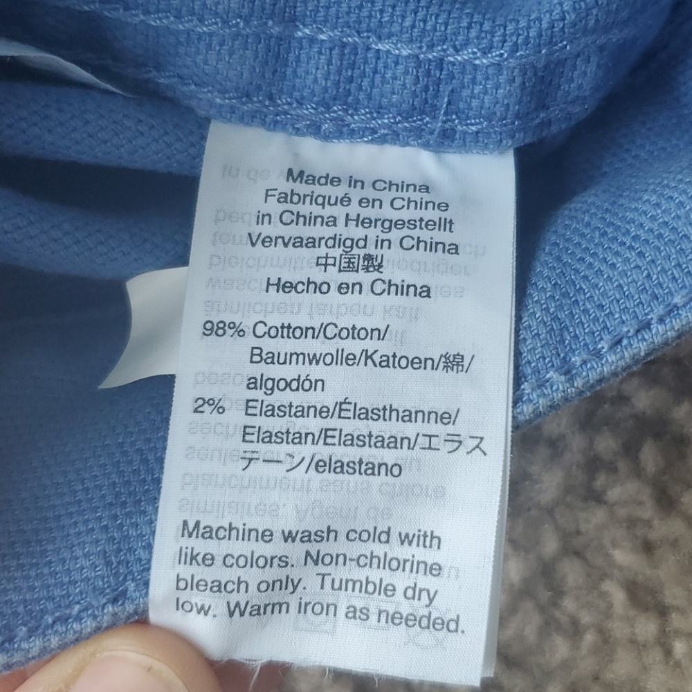 Madewell Blue Cotton Flare Pants - Picture 4 of 6